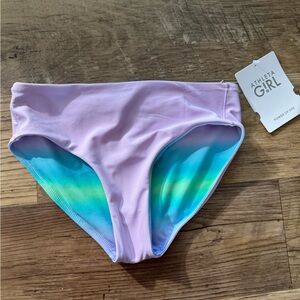 Athleta Girl reversible mid-rise Purple and Blue Bikini Bottom